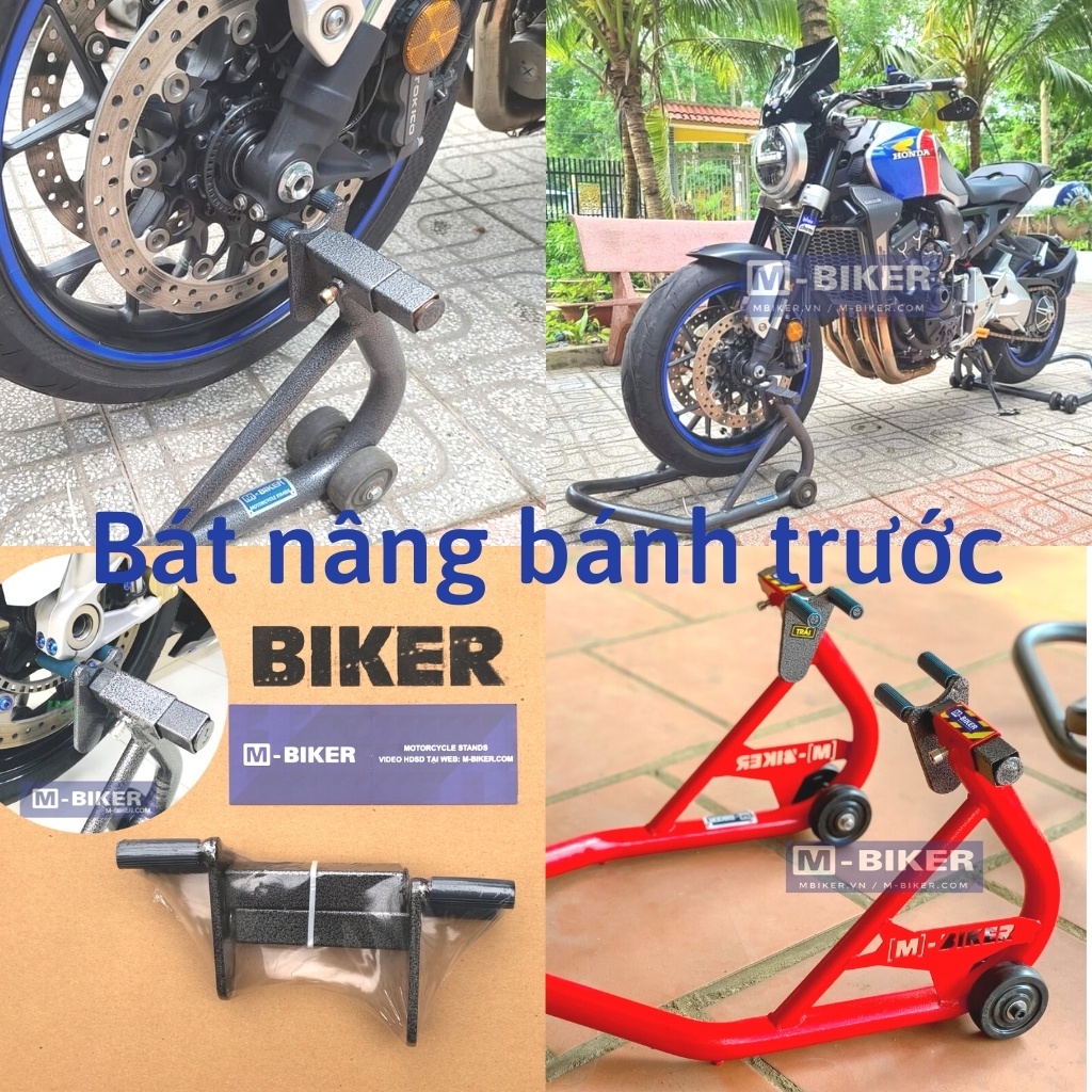 Ben nâng xe moto, pad nâng các loại U, L, pad ben nâng xe máy bánh trước Mbiker Hàng Chính Hãng