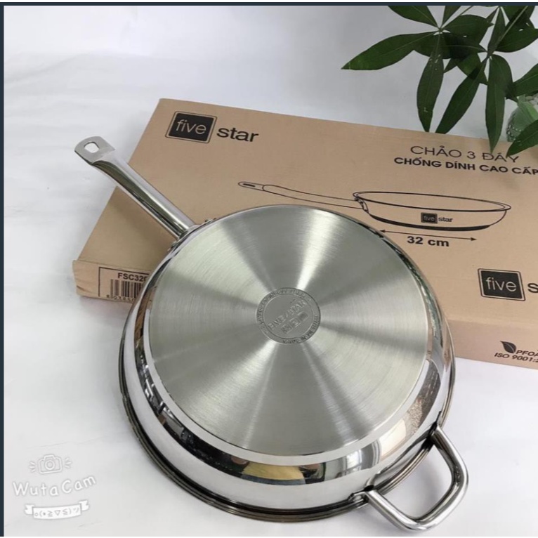Chảo chống dính Fivestar-30-32cm-dùng bếp từ-Inox 430-3 đáy-Chảo rán,chiên,nướng cao cấp,chính hãng-BH 5 năm - 567568
