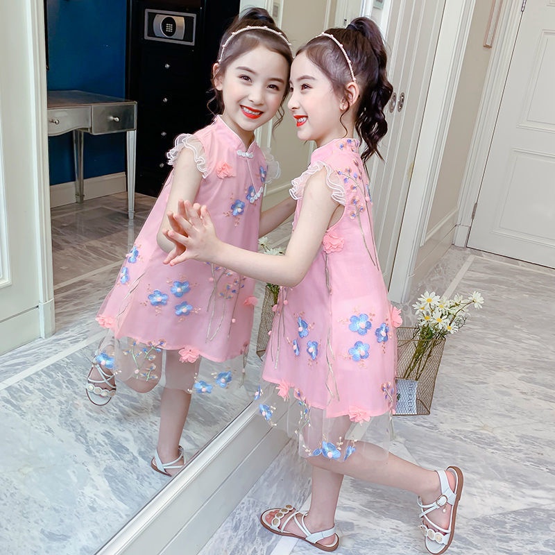 Đầm Sườn Xám Phong Cách Trung Hoa Cho Bé Gái