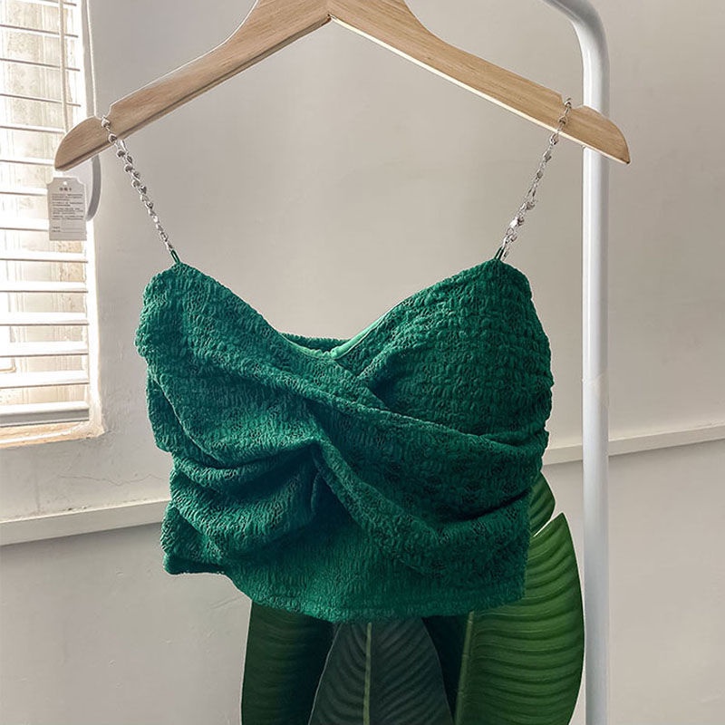 Áo Hai Dây Phối Ren Quyến Rũ Thời Trang Cho Nữ