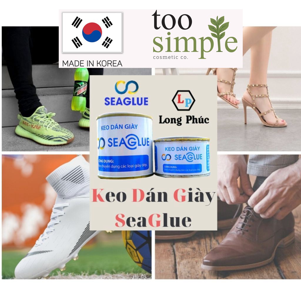 Keo Dán Giày SeaGlue 🥰 FREESHIP 🥰| Keo dán SeaGlue trong suốt, chịu nước , dính chắc | Long Phúc Shop | Lọ 100gr Too S