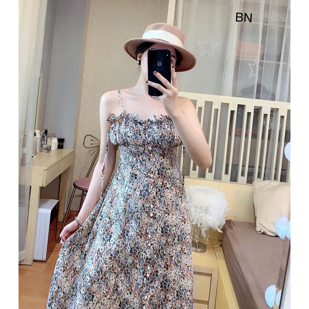 -HÀNG NHẬP KHẨU Đầm Hoa Nhí | Đầm Ulzzang Váy 2 Dây Chun Ngực Cao Cấp Order Quảng Châu tận xưởng Liên hệ mua hàng 084.20