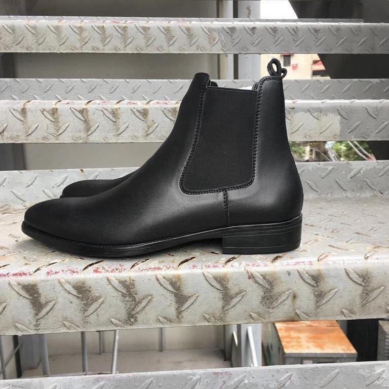 Giày Chelsea Boots Nam da bò đế cao su đúc - Boots cho nam dễ phối đồ tăng chiều cao, giày cao cổ nam da bò. | BigBuy360 - bigbuy360.vn