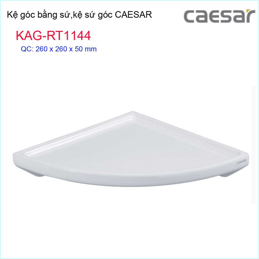 Kệ sứ phòng tắm, kệ sứ góc Caesar KAG-RT1144