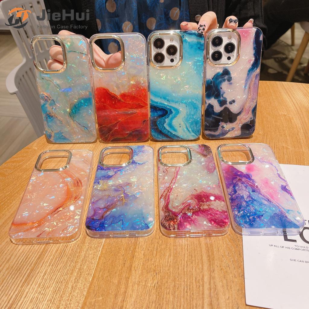 Ốp Điện Thoại Họa Tiết Vân Đá Thời Trang Sang Trọng Cho iPhone 14 13 12 11 Pro Max X XS XR 8 7 Plus