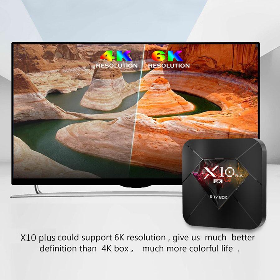 Android Tivi TV Box X10 Plus 4GB Ram, 64GB bộ nhớ trong Chất lượng 6K HD