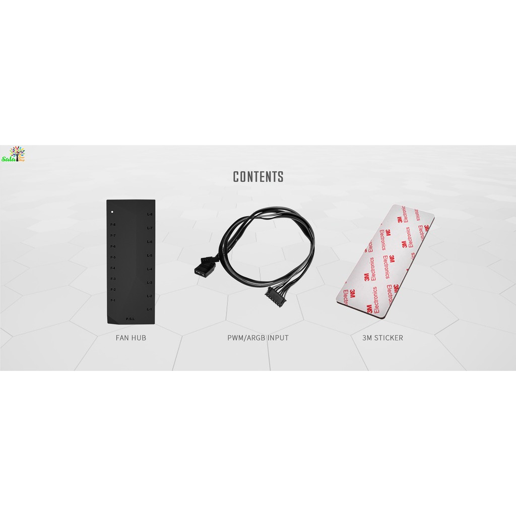 Hub ID-Cooling HA-02, 8 Cổng Fan , 8 Cổng Led 5V 3Pin