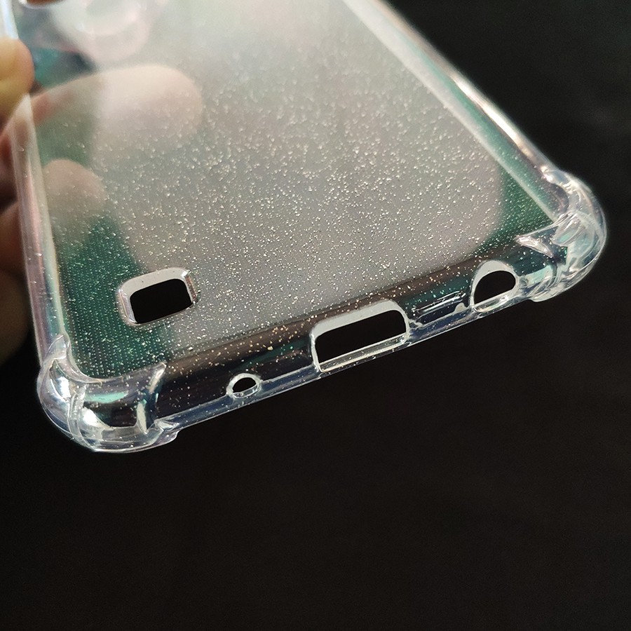 Bộ ốp lưng chống sốc kính cường lực full màn hình Galaxy M10 (ốp kim tuyến)