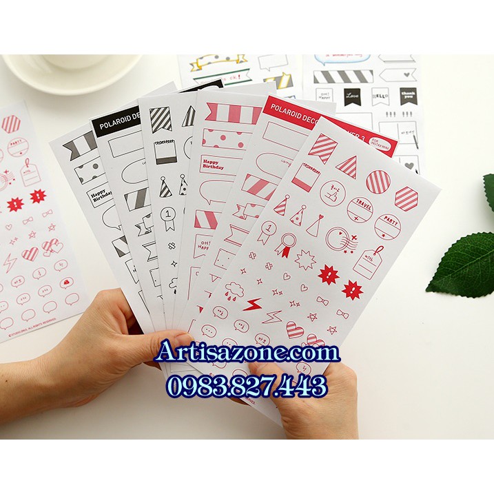 Bộ sticker sinh nhật 6 tờ