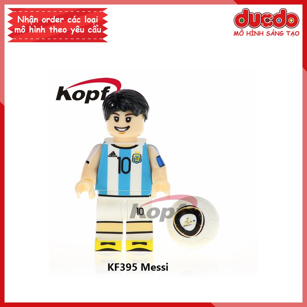 Minifigures các danh thủ bóng đá Messi, Ronaldo, Beckham - Đồ Chơi Lắp Ghép Xếp Hình Mini Mô hình Kopf KF 6032