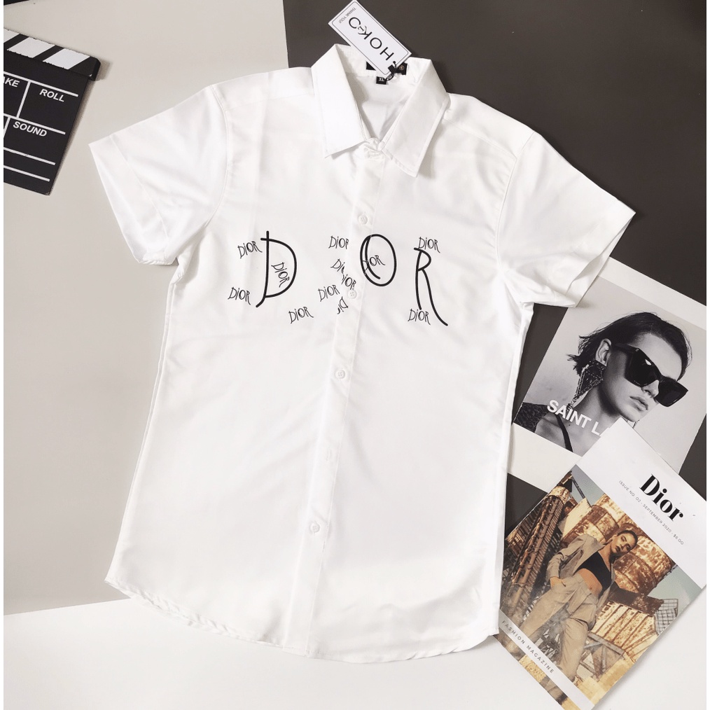 [FREE SHIP] ÁO SƠ MI ĐÌ Ơ TAY LỠ TRẮNG LÀM TIM EM XAO XUYẾN