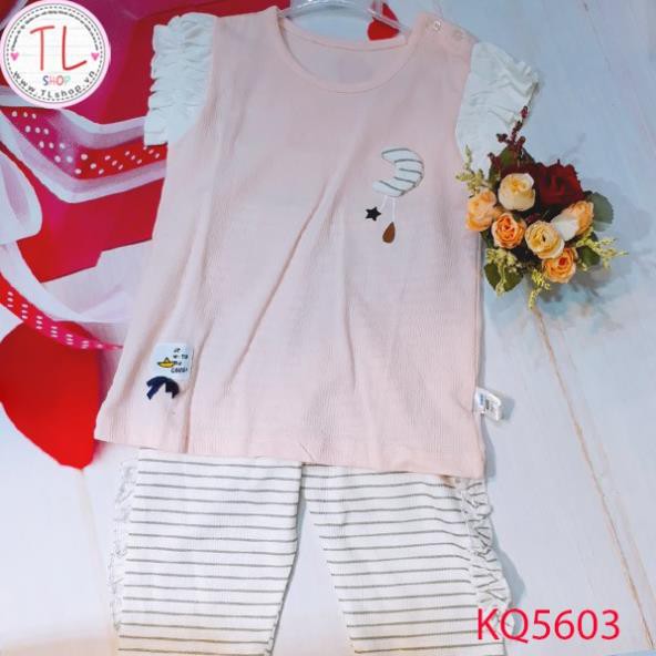Thời Trang Trẻ Em - Set bộ quần sọc tay cánh tiên – Quần Áo Bé Trai - Bộ Bé Trai - Quần Áo Bé Gái - Bộ Bé Gái