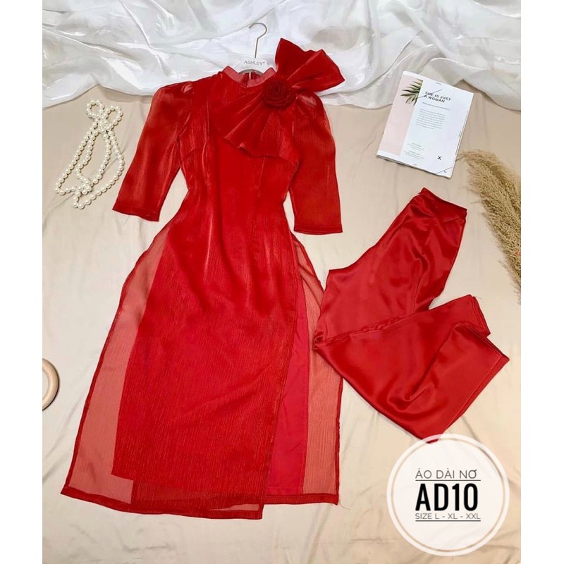 Bigsize Áo dài nơ AD10