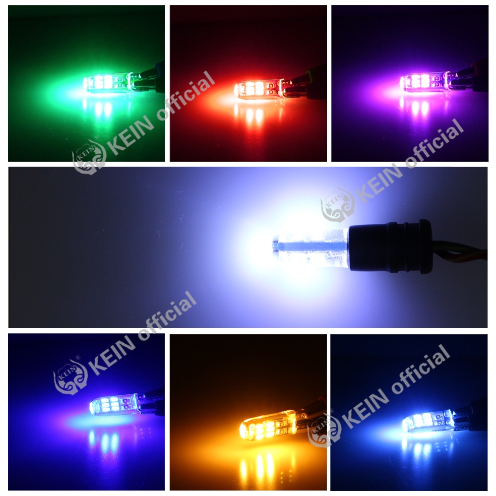 Bóng đèn LED T10 có vỏ silicon dành cho trang trí thay thế vòm xe ô tô W5W 194 168 15SMD 4014 DC12V