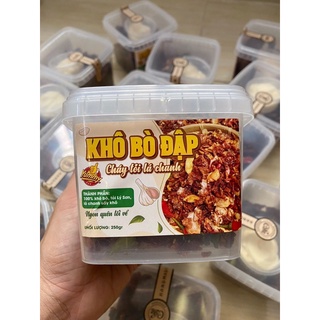 Khô bò đập cháy tỏi lá chanh hộp 300gr