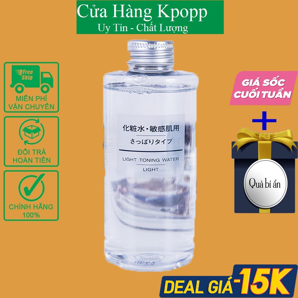 nước hoa hồng muji - sáng da se khít lỗ chân lông Nhật bản 200ml NEW
