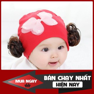 Nón Tóc Giả Cho Bé Gái Kiểu Dáng Cánh Bướm [ SIÊU RẺ ] [ CÓ HÌNH THẬT ]