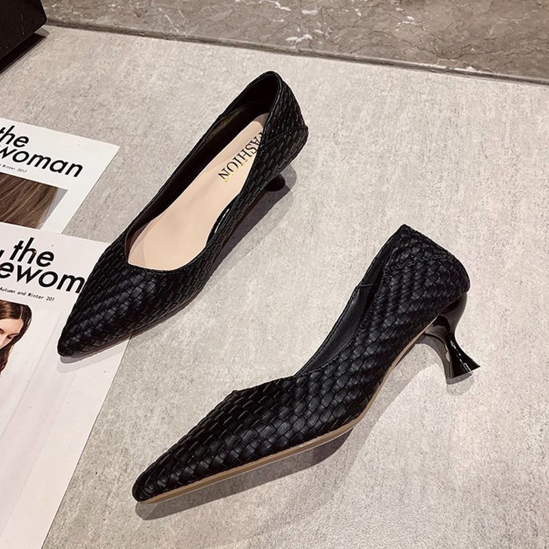 Giày cao gót IELGY mũi nhọn phong cách thời trang Hàn Quốc cho nữ