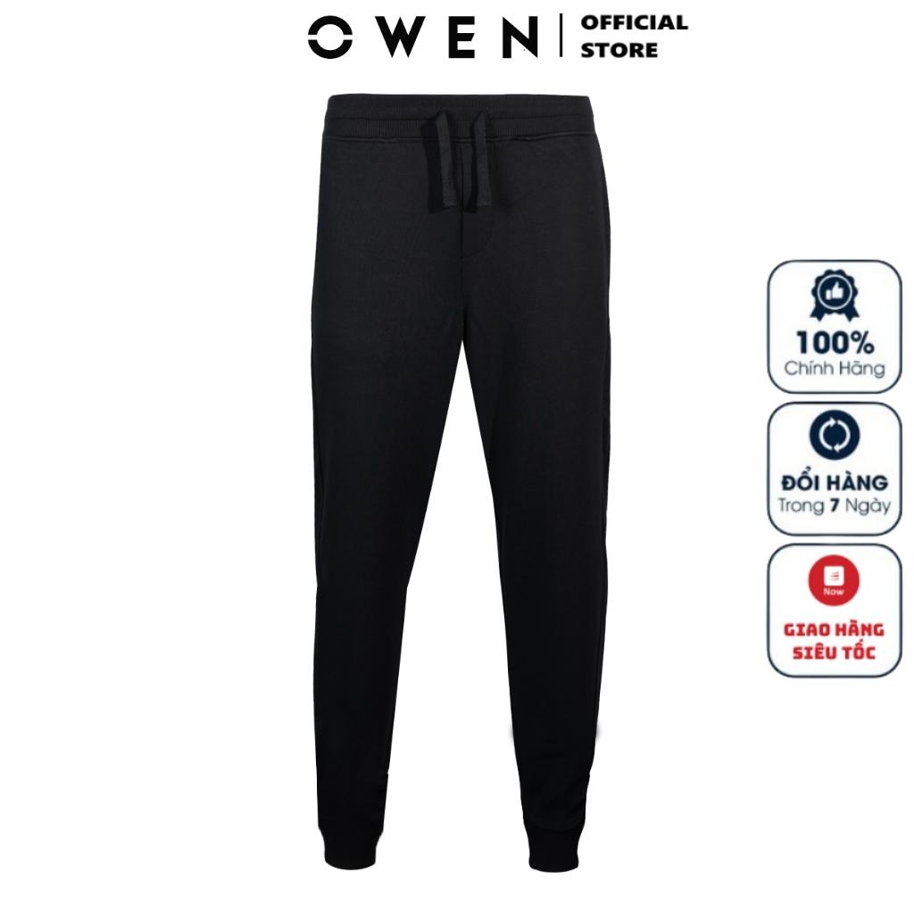 Quần Jogger Thun Dài Thu Đông Thể Thao Nam OWEN JG23296 Dáng Regular Fit Suông Nhẹ Cạp Chun Bo Gấu Vải Visco Cao Cấp