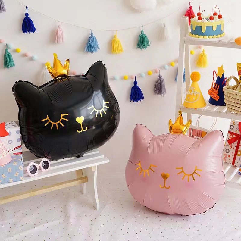 Bong Bóng Nhôm Hình Mèo Trang Trí Tiệc Sinh Nhật