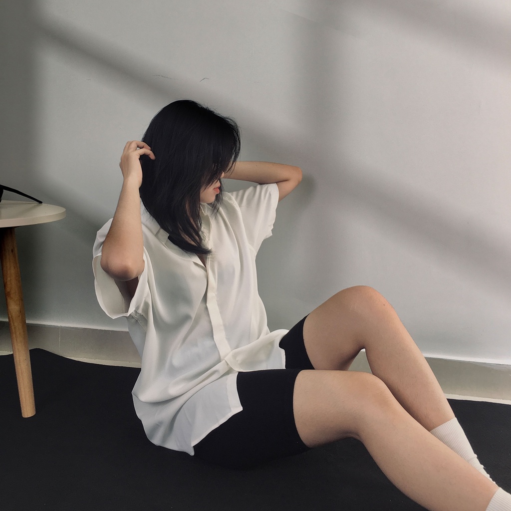 Áo sơ mi lụa ARNOLD tay ngắn Unisex thoáng mát, không nhăn, chuẩn form suông thẳng
