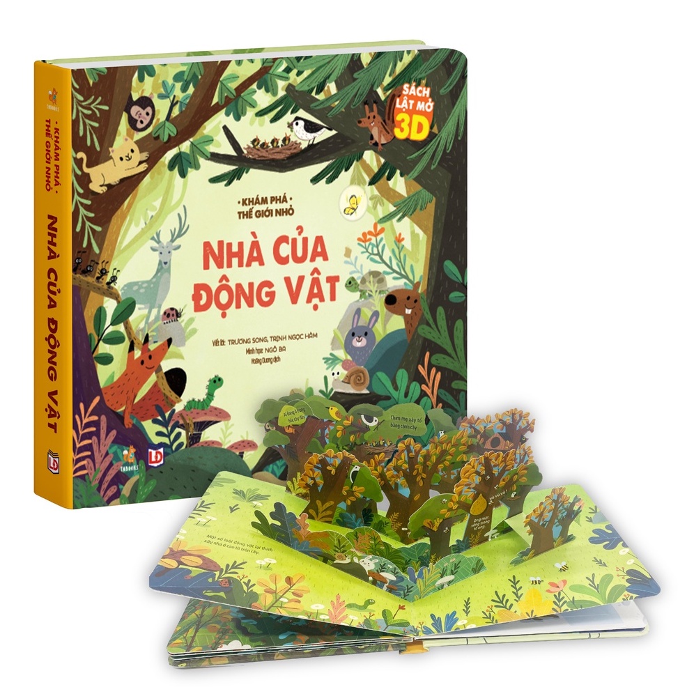Sách - Khám phá thế giới nhỏ Nhà Của Động Vật - Sách tương tác lật mở cho bé