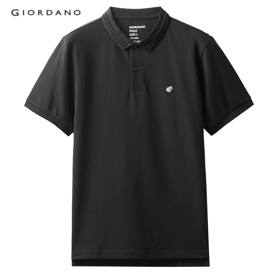 [ Mã 12FASHIONSALE1 giảm 10K đơn 50K ] Áo thun polo GIORDANO 01011388 co giãn thêu hình ếch thời trang cho nam | BigBuy360 - bigbuy360.vn