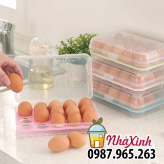 Hộp đựng trứng 15 quả / Khay đựng trứng tủ lạnh