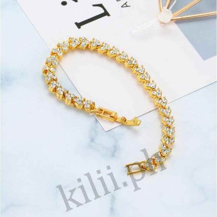 Kilii Vòng Tay Đính Đá Hình Trái Tim Thời Trang