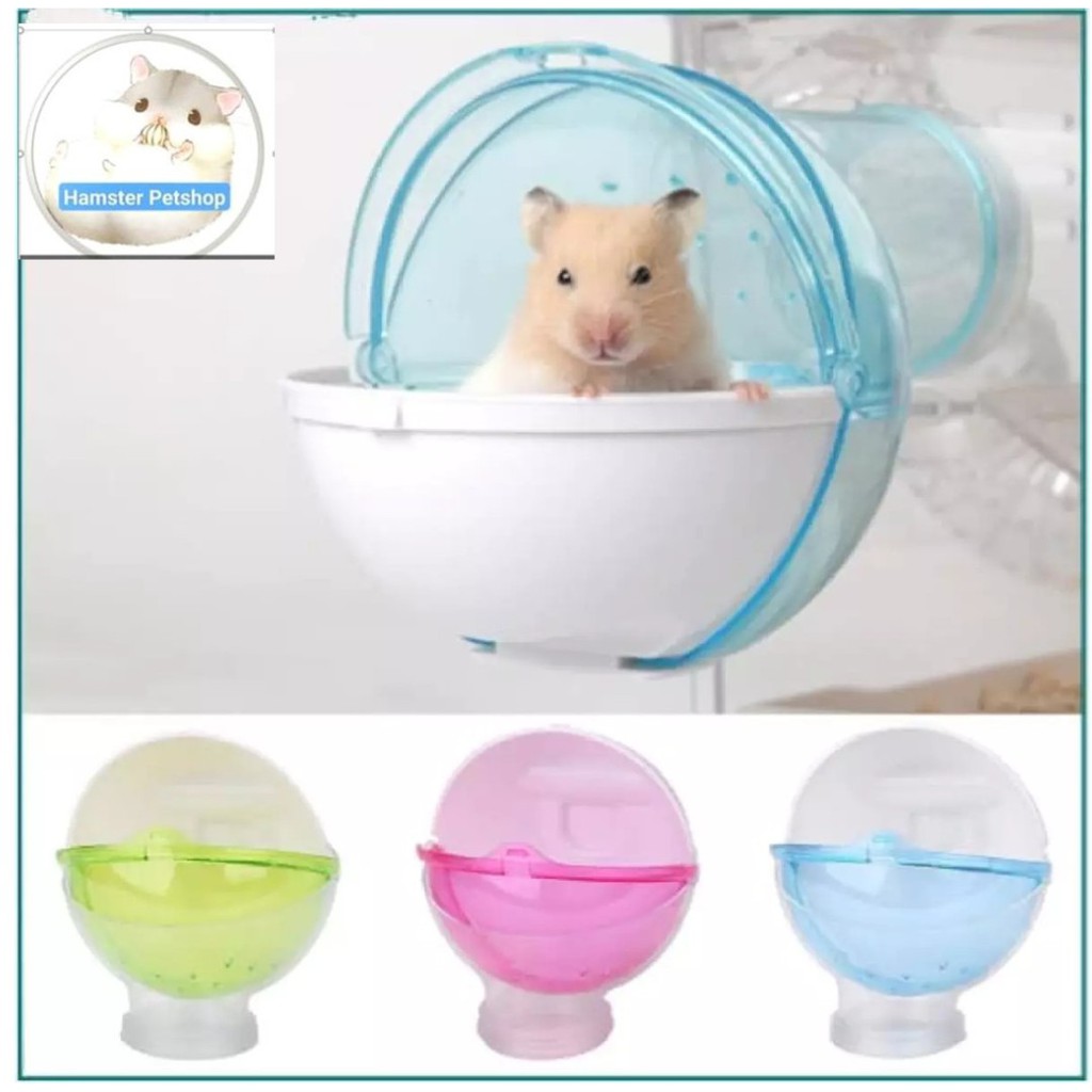 Nhà tắm hình cầu gắn lồng cho hamster, sóc