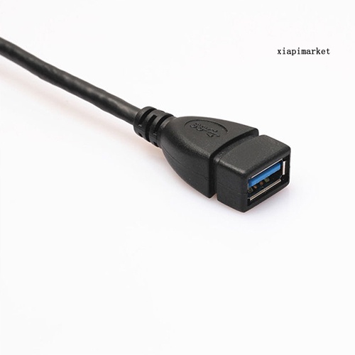 LOP_USB 3.0 Female to Male Type A Right Angle 90 Degree Adapter Extension Cable