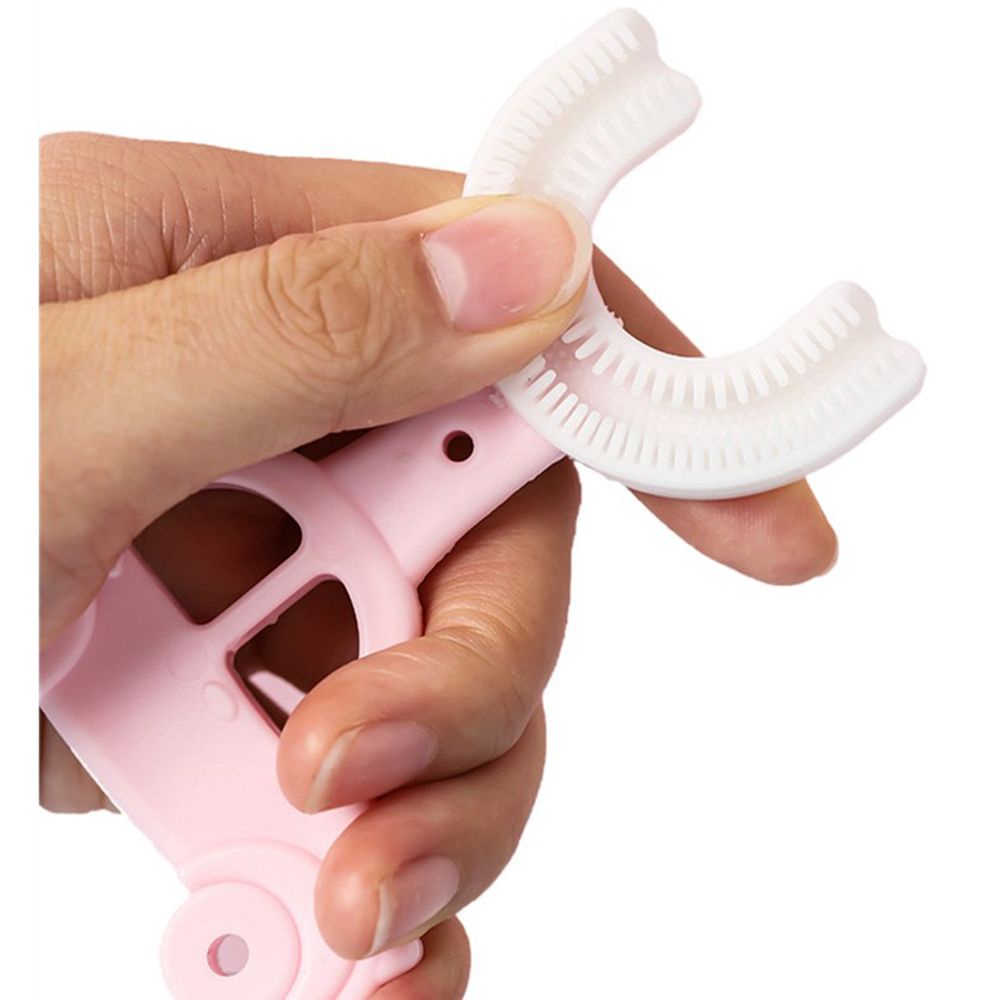 [Hàng mới về] Bàn chải đánh răng 360 độ bằng gel silica mềm mại an toàn chuyên dùng cho bé