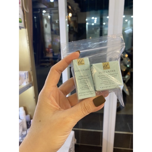 Set estee Lauder mini 2 món (serum và kem mắt)