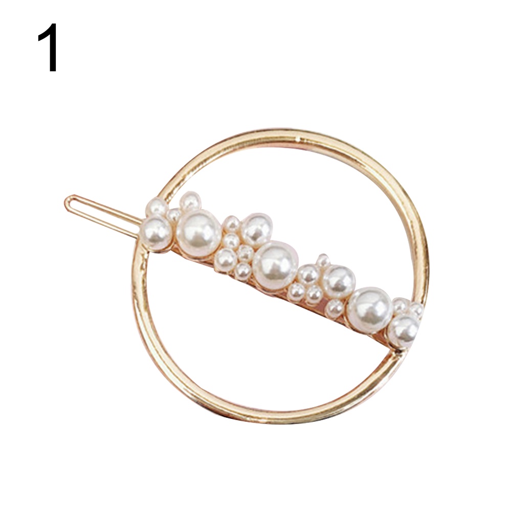 Kẹp Tóc Kim Loại Đính Ngọc Trai Giả Xinh Xắn Cho Nữ