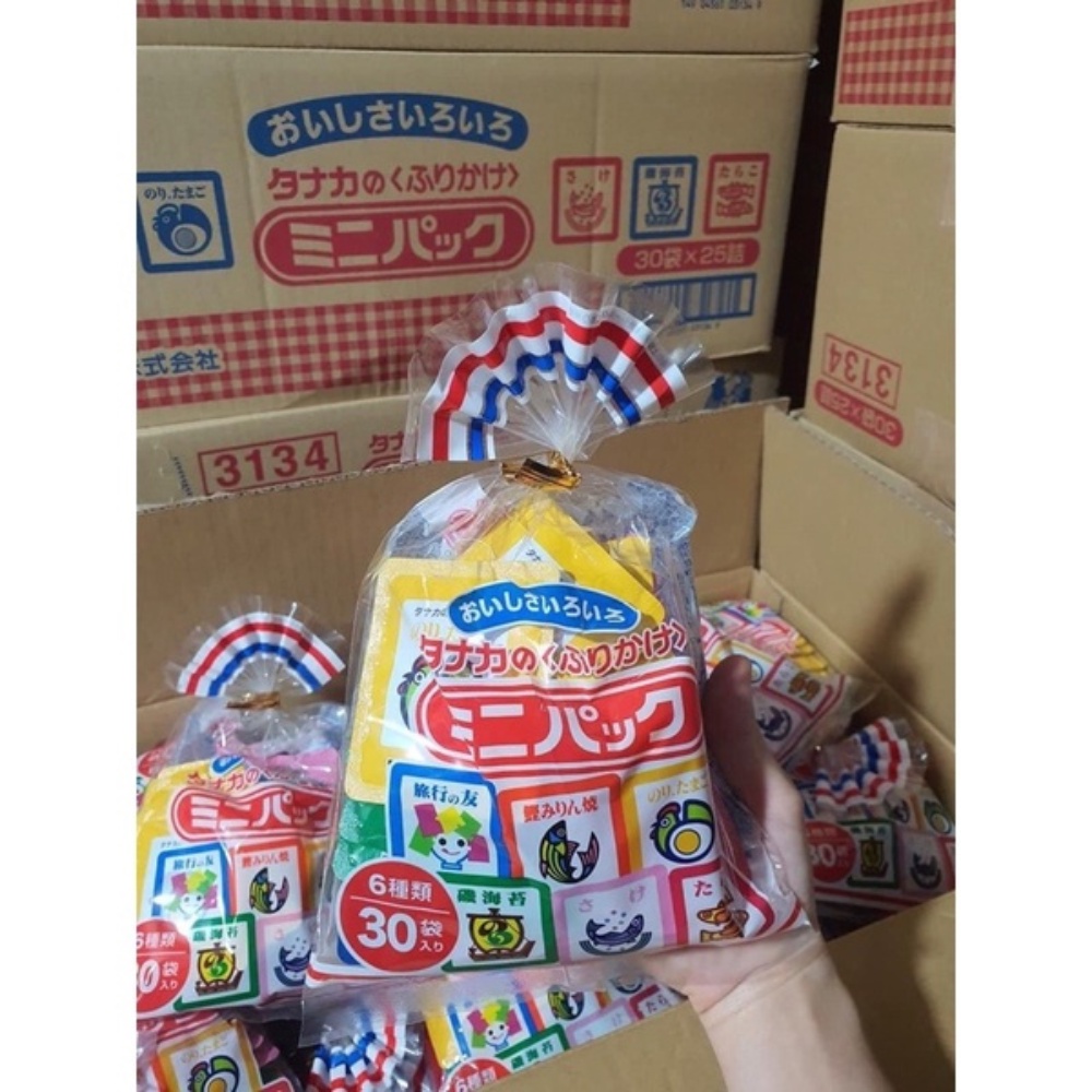 GIA VỊ RẮC CƠM TANAKA 6 VỊ 30 GÓI 75G NHẬT BẢN