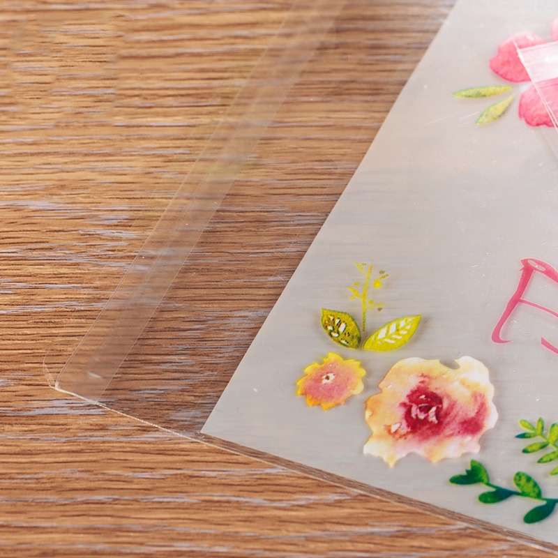 Set 100 Túi Nhựa Đựng Bánh Kẹo Có Keo Dán In Chữ Thank You