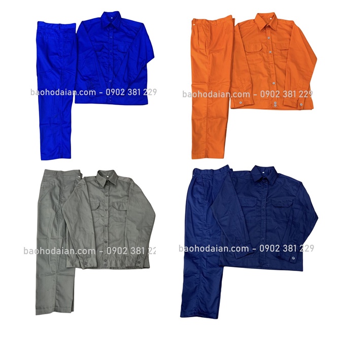 Quần áo đồng phục công nhân vải kaki 65/35 thấm hút mồ hôi