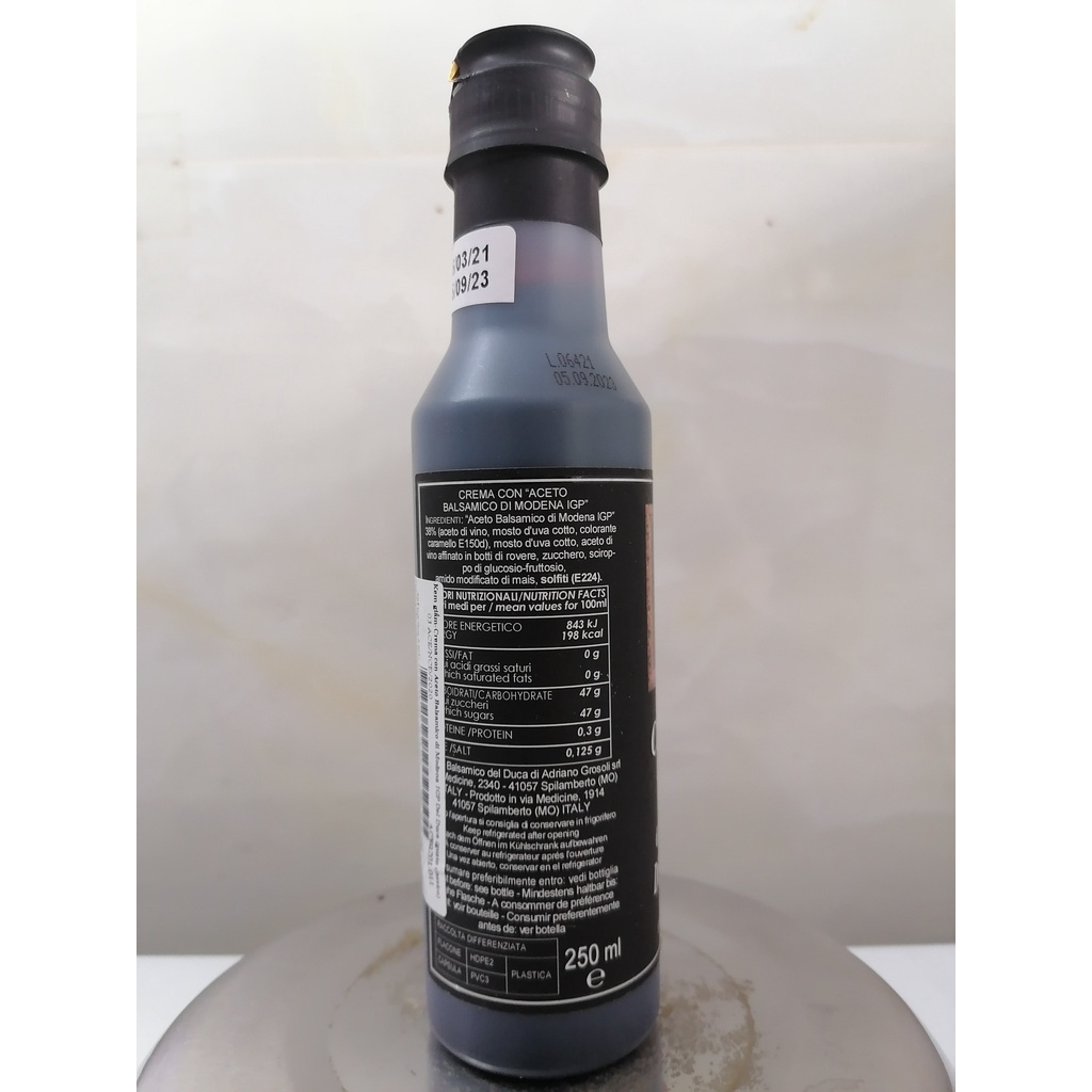 [250ml – Classic] GIẤM KEM TRUYỀN THỐNG Crema [Italia] ACETO DEL DUCA Glaze with Balsamic Vinegar of Modena (cff-hk)