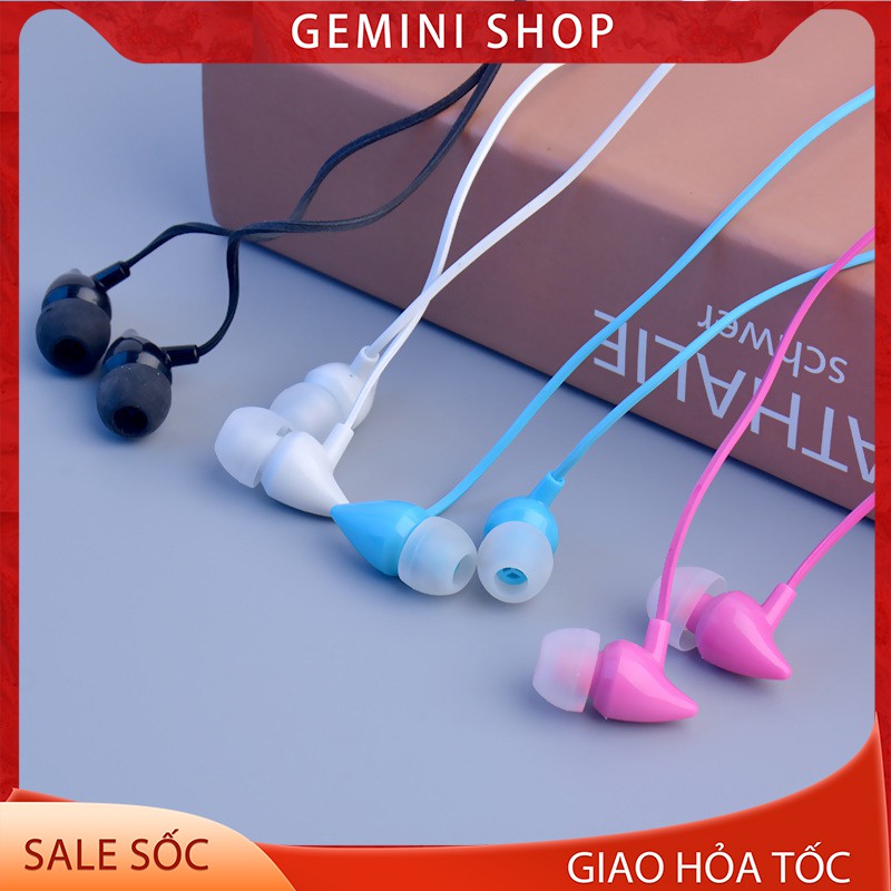 Tai Nghe Có Dây 3.5mm QR1 nhét tai in ear có mic Cho điện thoại giá rẻ GEMINI SHOP