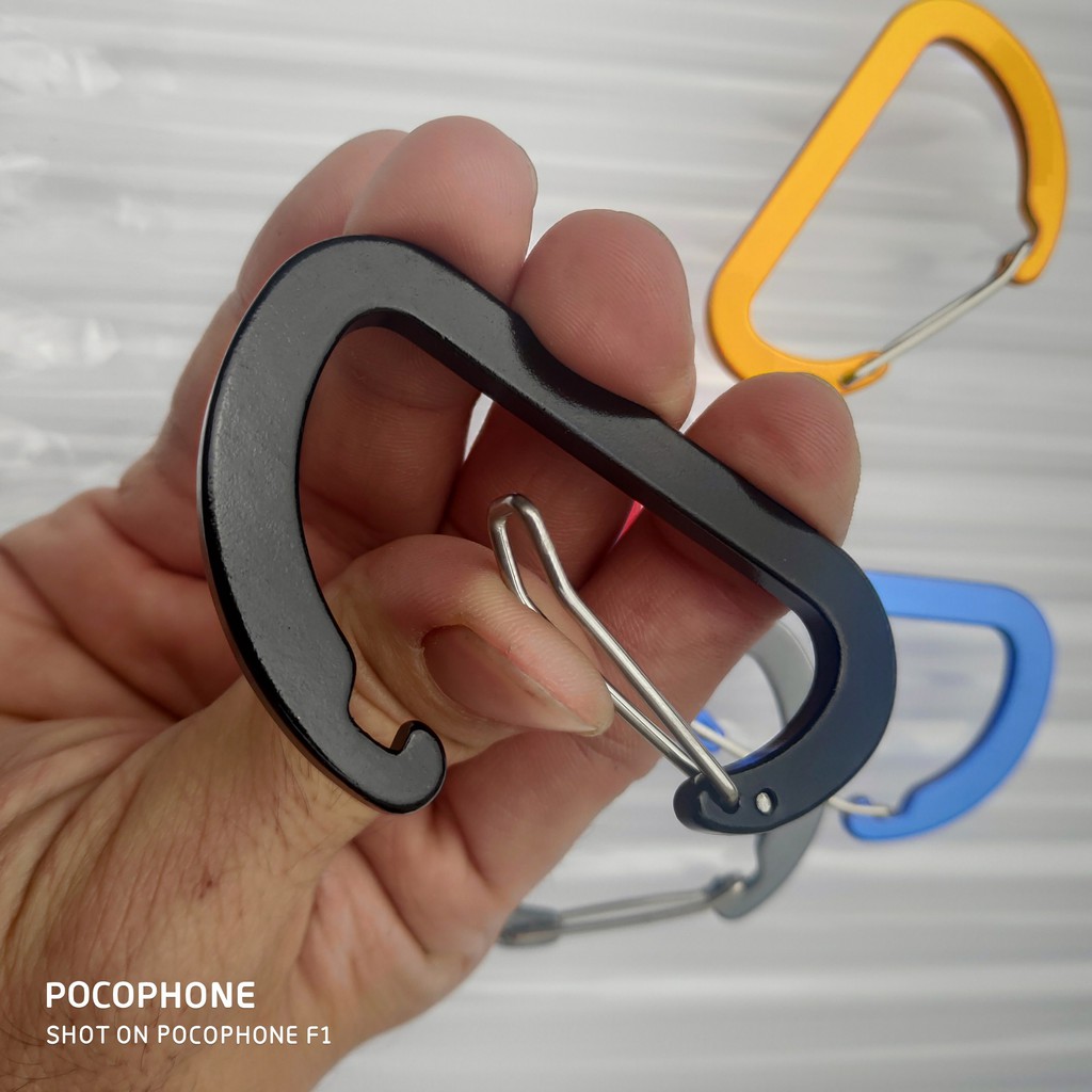 Móc Khoá D 8cm Bản Nhôm Đặc Siêu Cứng Khoá siêu Bền