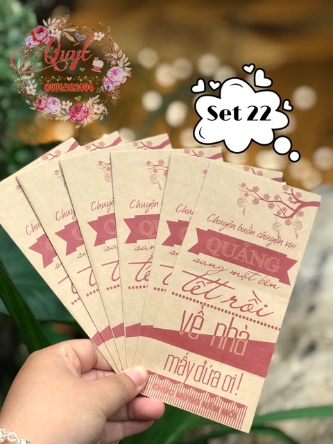 🥰 Bao lì xì câu chữ - Tết 2019 - Set 6c 🥰 [Vuốt xem thêm mẫu]