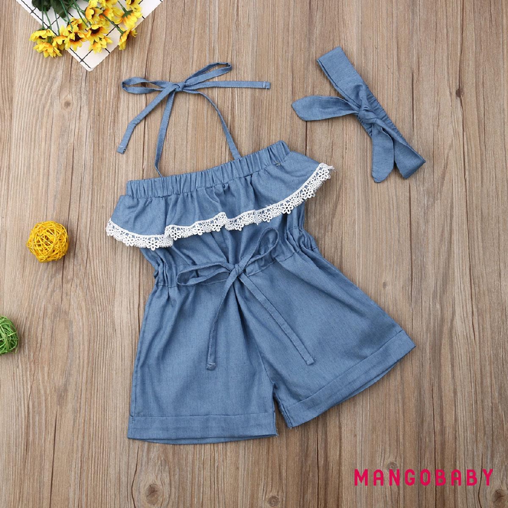 Bộ Bodysuit 1-4 Tuổi+Băng Đô Cho Bé Sơ Sinh