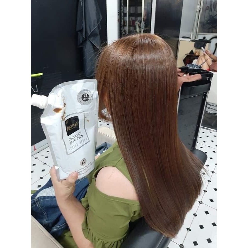 (CHÍNH HÃNG) Thuốc duỗi tóc siêu dưỡng keratin KAMI-thuốc ép tóc phục hồi tại nhà và cho salon tóc (Size lớn)