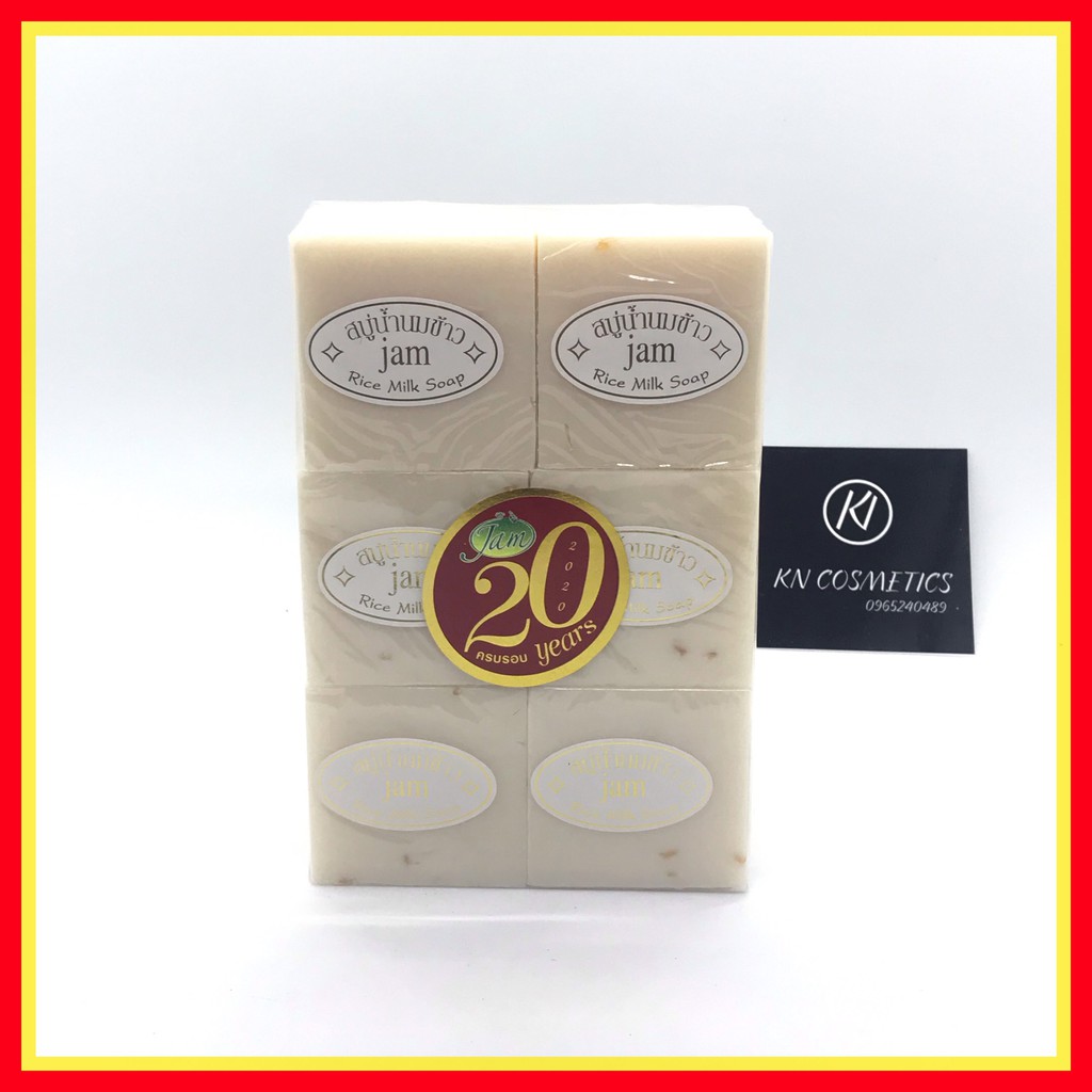 [ XÀ PHÒNG ] - Xà phòng cám gạo Thailand JAM RICE MILK SOAP 65gr