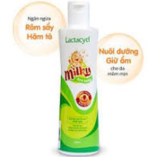 Sữa tắm gội em bé Lactacyd milky 250 ml