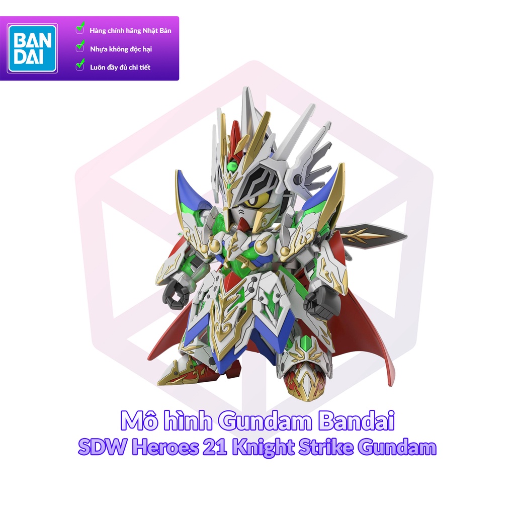 Mô hình Gundam Bandai SDW Heroes 21 Knight Strike Gundam