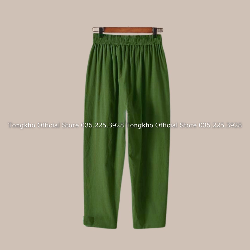 Quần baggy đũi  BIGSIZE quần đũi lưng chun chất đũi nhẹ mát 823