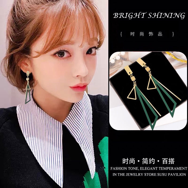 Khuyên Tai Dáng Thả Thiết Kế Trang Sức Độc Đáo Phong Cách Thời Trang  Hàn Quốc