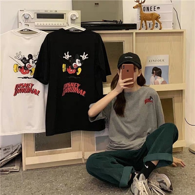 ÁO THUN TAY LỠ MICKEY DISNEY ❤️ UNISEX NAM NỮ 🧸FREESHIP🧸 | BigBuy360 - bigbuy360.vn