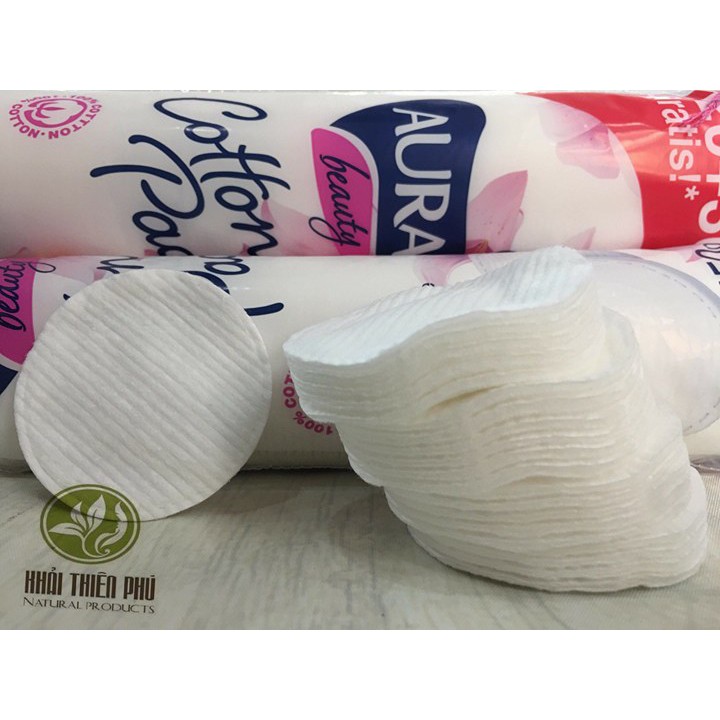 Bông Tẩy Trang Cotton Aura Beauty Cotton Pads 120 +30 Miếng